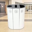 Spectrum Three-Stream Slim Recycling Station | White-White-White 