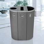 Spectrum Three-Stream Slim Recycling Station | Gray-Gray-Gray