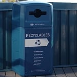 Renegade Outdoor Recycling Container with Mixed Opening Top - Configurable