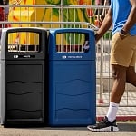 Renegade Outdoor Waste and Recycle Bin Full Opening Combo - Configurable