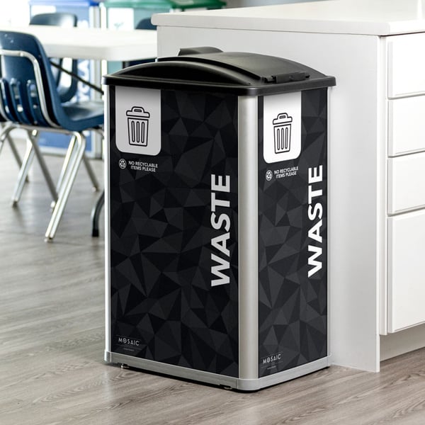 Mosaic 32 Gallon Single Waste Bin 