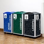 Mosaic 96 Gallon Triple Recycling Station