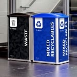 Mosaic 64 Gallon Double Waste & Recycling Station - Configurable