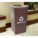 Metro XL Combo Recycling Receptacle in Hammered Copper