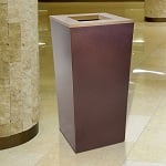 Metro XL Trash Receptacle in Hammered Copper