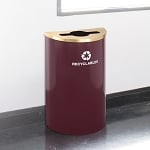 Glaro Half-Round Recycling Container 14 Gallon - Configurable