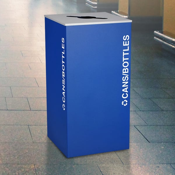 Kaleidoscope XL Square One-Stream Recycling Container 