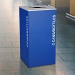 Kaleidoscope XL Square One-Stream Recycling Container - Configurable