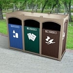 Dorset Sideload Triple Recycling Station - Configurable