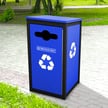 <center><font color="#669933"><b>Optional hinged flap-doors available. </b></font>Please contact us for more info.<br>Pictured: Kenne Sideload Single Recycling Container 