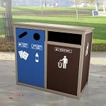 Keene Sideload Slim Triple Recycling Station - Configurable