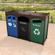 <center><font color="#669933"><b>Optional hinged flap-doors available. </b></font>Please contact us for more info.<br>Pictured: Dorset Sideload Slim Quadruple Recycling Container 