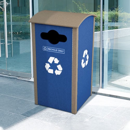 <center><font color="#669933"><b>Optional hinged flap-doors available. </b></font>Please contact us for more info.<br>Pictured: Manchester Sideload Single Recycling Container 