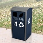 Manchester Sideload Slim Double Recycling Container - Configurable