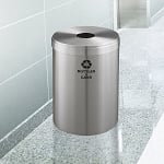 Glaro 41-Gallon VALUE SERIES Single-Purpose Recycling Container in Satin Aluminum - Configurable