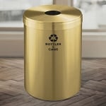 Glaro 41-Gallon VALUE SERIES Single-Purpose Recycling Container in Satin Brass - Configurable