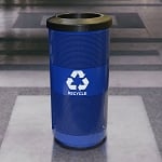 Stadium 20 Gallon Perforated Recycling Receptacle - Configurable