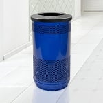 Stadium 35 Gallon Perforated Waste Receptacle with Flat Top - Configurable