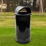 Stadium 35 Gallon Perforated Waste Receptacle with Hood Top - Configurable