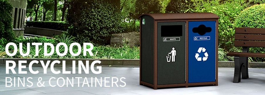 Outdoor Recycling Bins and Containers