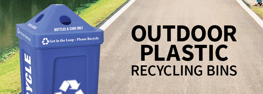 Outdoor Plastic Recycling Bins