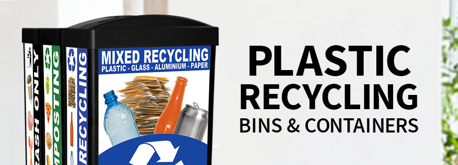 Plastic Recycling Bins & Containers