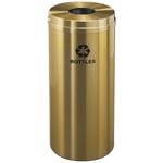 Glaro 12 Gallon Single Purpose Recycling Container in Satin Brass - Configurable