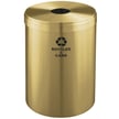 Glaro Single Purpose Recycling Container in Satin Brass with opening for bottles/cans 