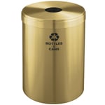 Glaro 41-Gallon VALUE SERIES Single-Purpose Recycling Container in Satin Brass - Configurable