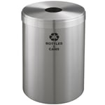 Glaro 41-Gallon VALUE SERIES Single-Purpose Recycling Container in Satin Aluminum - Configurable