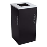 Black Tie Kaleidoscope Square Recycling Container - Configurable