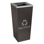 Metro Single Stream Recycling Receptacle in Hammered Charcoal