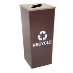 Metro Single Stream Recycling Receptacle in Hammered Copper