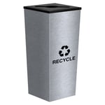 Metro Single Stream Recycling Receptacle in Stainless Steel