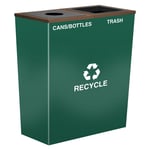 Metro Double Stream Recycling Receptacle - Custom Colors