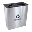 Metro Double Stream Recycling Receptacle - Stainless Steel 