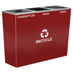 Metro Triple Stream Recycling Receptacle - Custom Colors