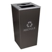 Single Metro Collection Recycling Receptacle in Hammered Charcoal 