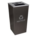 Metro XL Combo Recycling Receptacle in Hammered Charcoal