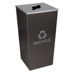 Metro XL Recycling Receptacle in Hammered Charcoal