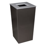 Metro XL Trash Receptacle in Hammered Charcoal