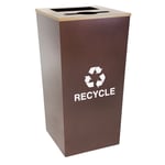 Metro XL Combo Recycling Receptacle in Hammered Copper