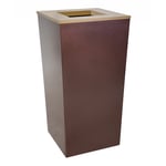 Metro XL Trash Receptacle in Hammered Copper