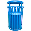 Streetscape Classic Recycling Receptacle with Rain Hood 