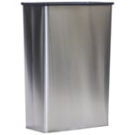 Modern Stainless Steel Rectangular Wastebasket - Configurable