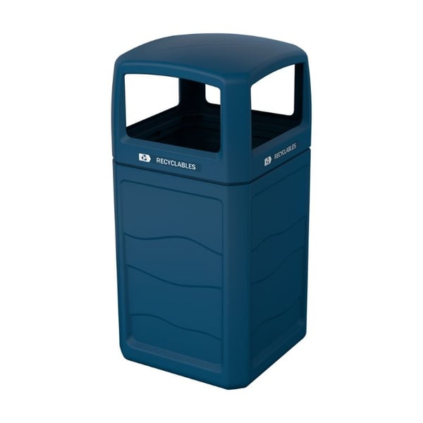 Renegade Outdoor Recycling Container with Full Open Top 