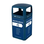 Renegade Outdoor Recycling Container with Full Open Top - Configurable