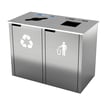 Recycle & Waste Label, Recycle & Waste Symbols, with Mixed & Square Openings 