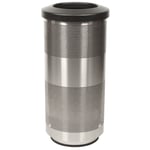 Stadium 20 Gallon Perforated Waste Receptacle in Stainless Steel