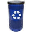 The Stadium 35 Gallon Perforated Recycling Receptacle 